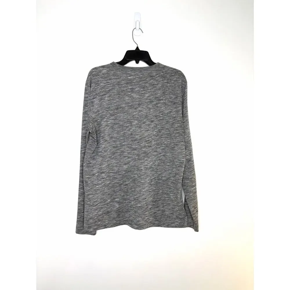 Theory Men’s Gaskell Crewneck Long sleeve T-shirt Sz L Gray Lounge Casual Preppy